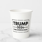 Trump 2024 Trump neemt Amerika terug Papieren Bekers (Voorkant)
