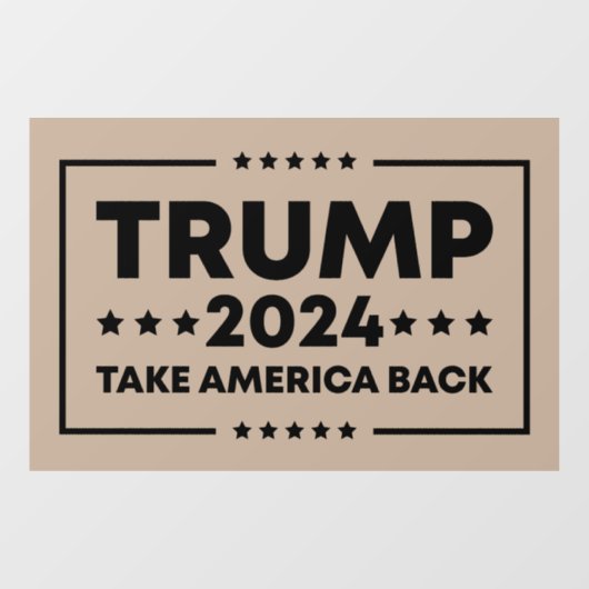 Trump 2024 Trump neemt Amerika terug Raamsticker (Vel)