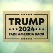 Trump 2024 Trump neemt Amerika terug Raamsticker (Vel 3)