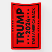 Trump 2024 Trump neemt Amerika terug Spandoek (Verticaal)