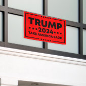 Trump 2024 Trump neemt Amerika terug Spandoek (Buitenkant Gebouw)