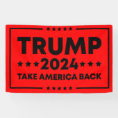 Trump 2024 Trump neemt Amerika terug Spandoek (Horizontaal)
