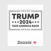 Trump 2024 Trump neemt Amerika terug Sticker (Vel)