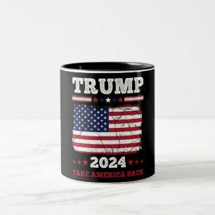 Trump 2024 tweekleurige koffiemok