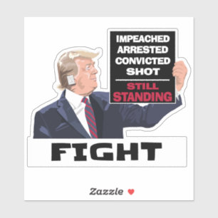 Trump 2024 vecht nog steeds presidentsverkiezingen sticker