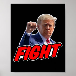 Trump 2024 Vecht voor het recht om Republikeins te Poster