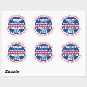 Trump 2024 Vengeance Tour Deplorables Politiek Ronde Sticker (Vel)