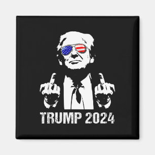 Trump 2024 Verkiezing Amerikaanse Vlag Zonnebril R Magneet