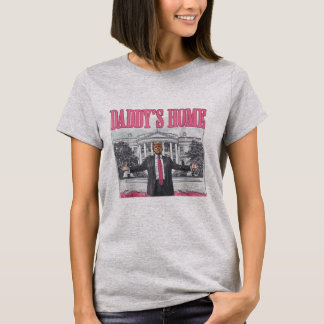 Trump 2024 Verkiezing Daddy's Home Roze T-shirt