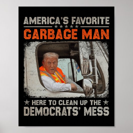 Trump 2024 Verkiezing Trump Afval Man Stem Trump P Poster (Voorkant)