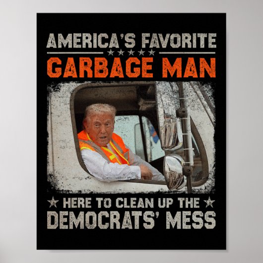 Trump 2024 Verkiezing Trump Afval Man Stem Trump P Poster (Voorkant)