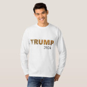 Trump, 2024 Verkiezing, Wit T-shirt met lange mouw (Voorkant volledig)