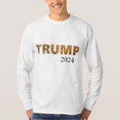 Trump, 2024 Verkiezing, Wit T-shirt met lange mouw (Voorkant)