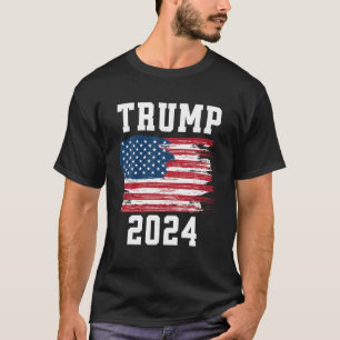 Trump 2024 verkiezingscampagne steunt patriottisch t-shirt