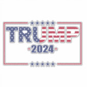 Trump 2024 Verkiezingsvlag Amerikaanse vlag Sticker (Voorkant)
