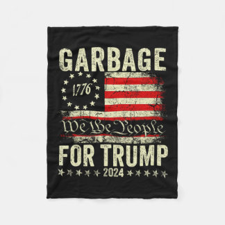 Trump 2024 Verkiezingsvuilnis Stem Voor Trump Pres Fleece Deken