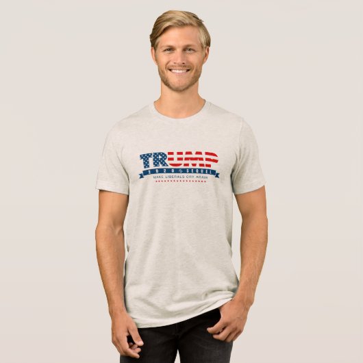 Trump 2024 vervolg op presidentiële verkiezing Tri-Blend shirt (Voorkant volledig)