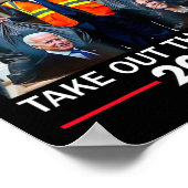 Trump 2024: verwijder de vuilnisbak Funny Trump Ga Poster (Hoek)