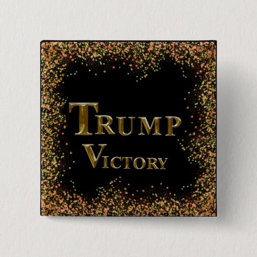 TRUMP 2024 VIERKANTE BUTTON 5,1 CM (Voorkant)