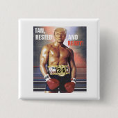 Trump 2024 vierkante button 5,1 cm (Voorkant)