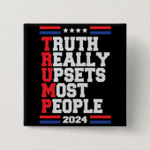Trump 2024 vierkante button 5,1 cm (Voorkant)