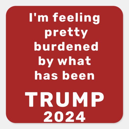 Trump 2024 vierkante sticker (Voorkant)