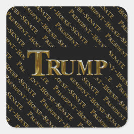 TRUMP 2024 VIERKANTE STICKER
