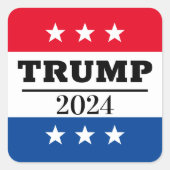 TRUMP 2024 VIERKANTE STICKER (Voorkant)