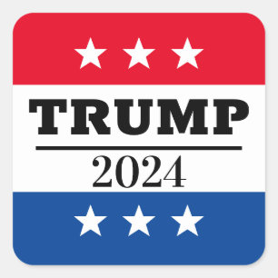 TRUMP 2024 VIERKANTE STICKER