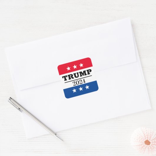 TRUMP 2024 VIERKANTE STICKER (Envelop)
