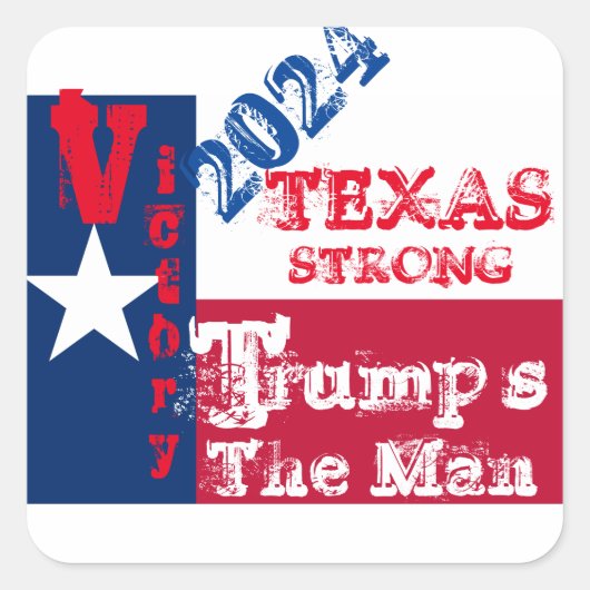 TRUMP 2024 VIERKANTE STICKER (Voorkant)