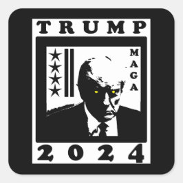 TRUMP 2024 VIERKANTE STICKER