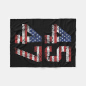 Trump 2024 Vintage - Clic Fit Fleece Deken (Voorkant (Horizontaal))