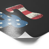 Trump 2024 Vintage Patriottische Amerikaanse Vlag  Foto Afdruk (Hoek)