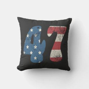 Trump 2024 Vintage Patriottische Amerikaanse Vlag Kussen