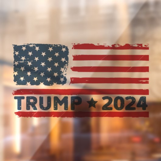 Trump 2024 Vlag Amerika Raamsticker (Vel 2)