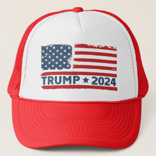 Trump 2024 Vlag Amerika Trucker Pet