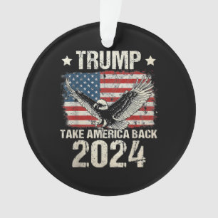 Trump 2024 vlag neem Amerika terug mannen vrouwen Ornament