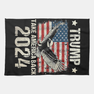 Trump 2024 vlag neem Amerika terug mannen vrouwen Theedoek