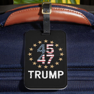 Trump 2024 Vlag Neem Amerika Terug Trump 45 47  Bagagelabel