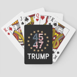 Trump 2024 Vlag Neem Amerika Terug Trump 45 47  Pokerkaarten
