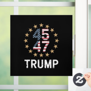 Trump 2024 Vlag Neem Amerika Terug Trump 45 47 Raamsticker