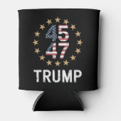 Trump 2024 Vlag neemt Amerika terug Trump 45 47 Blikjeskoeler (Voorkant)