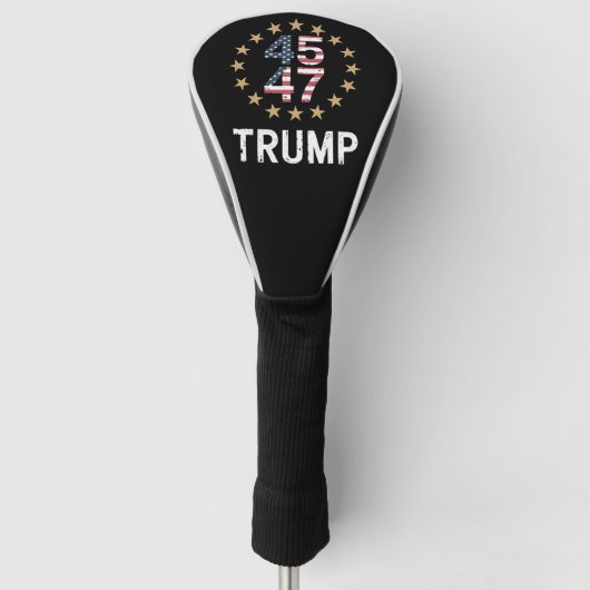 Trump 2024 Vlag neemt Amerika terug Trump 45 47 Golfheadcover (Voorkant)