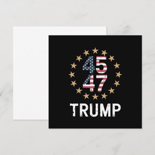 Trump 2024 Vlag neemt Amerika terug Trump 45 47 Kaart (Voorkant / Achterkant)