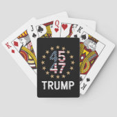 Trump 2024 Vlag neemt Amerika terug Trump 45 47 Pokerkaarten (Achterkant)