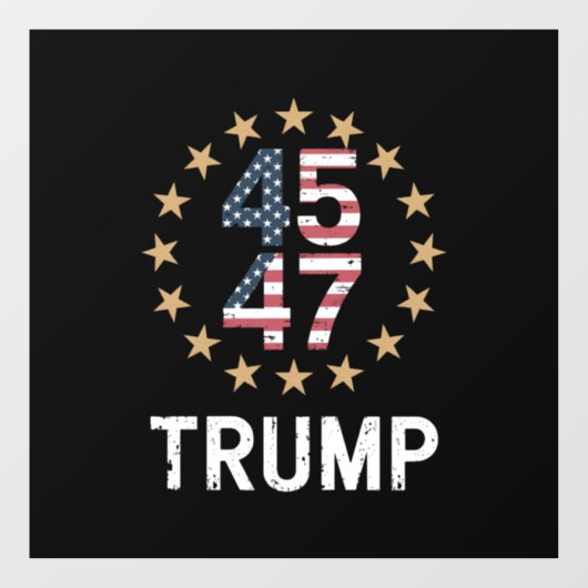 Trump 2024 Vlag neemt Amerika terug Trump 45 47 Raamsticker (Vel)