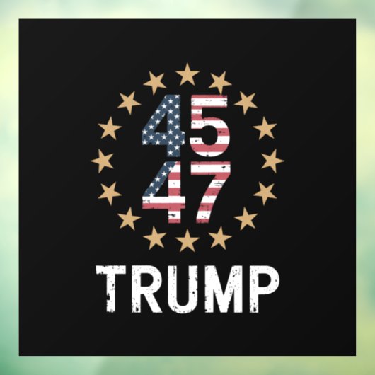 Trump 2024 Vlag neemt Amerika terug Trump 45 47 Raamsticker (Vel 3)