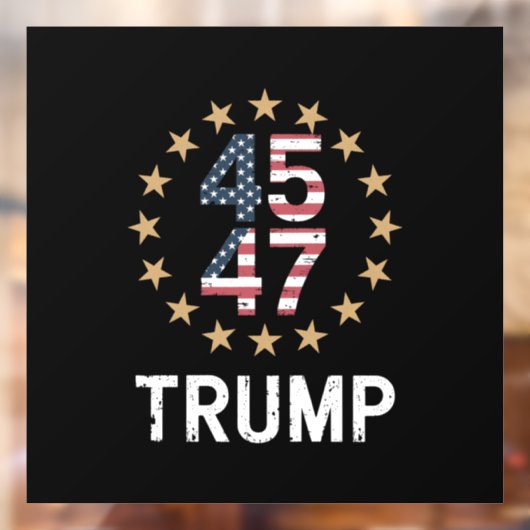 Trump 2024 Vlag neemt Amerika terug Trump 45 47 Raamsticker (Vel 2)