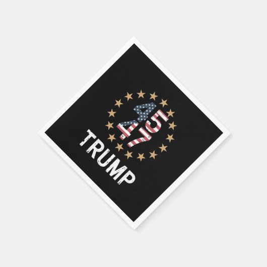 Trump 2024 Vlag neemt Amerika terug Trump 45 47 Servet (Hoek)